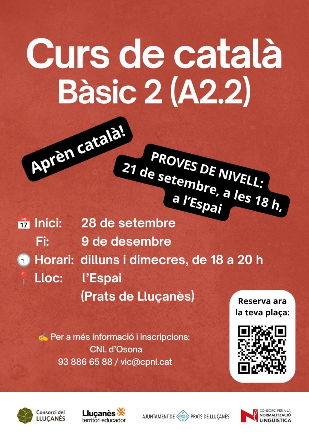 Curs de català Bàsic 2 (A2.2)